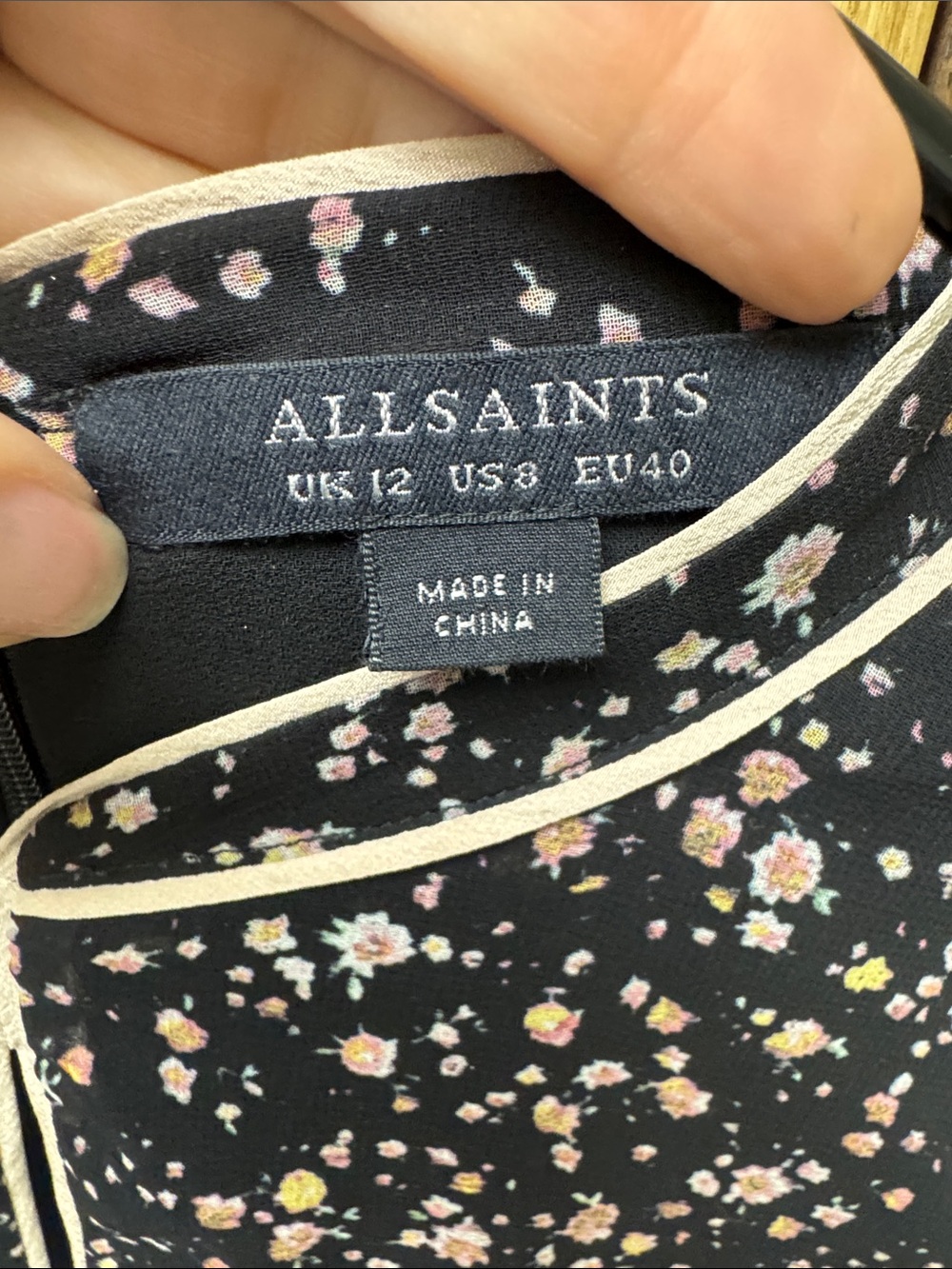 ALLSAINTS Kay Pepper Floral Mini Dress, size 8 - Picture 7 of 10